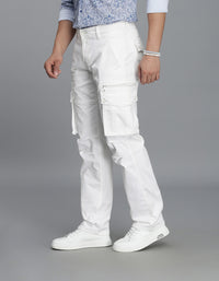 White Regular Fit Cargo Pant