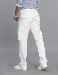 White Regular Fit Cargo Pant