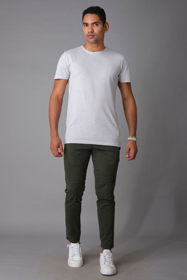 Military Green Slim Fit Cargo Pant