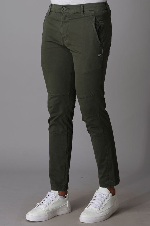 Military Green Slim Fit Cargo Pant