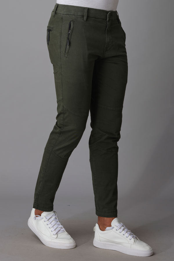 Military Green Slim Fit Cargo Pant