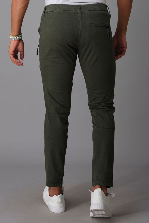 Military Green Slim Fit Cargo Pant