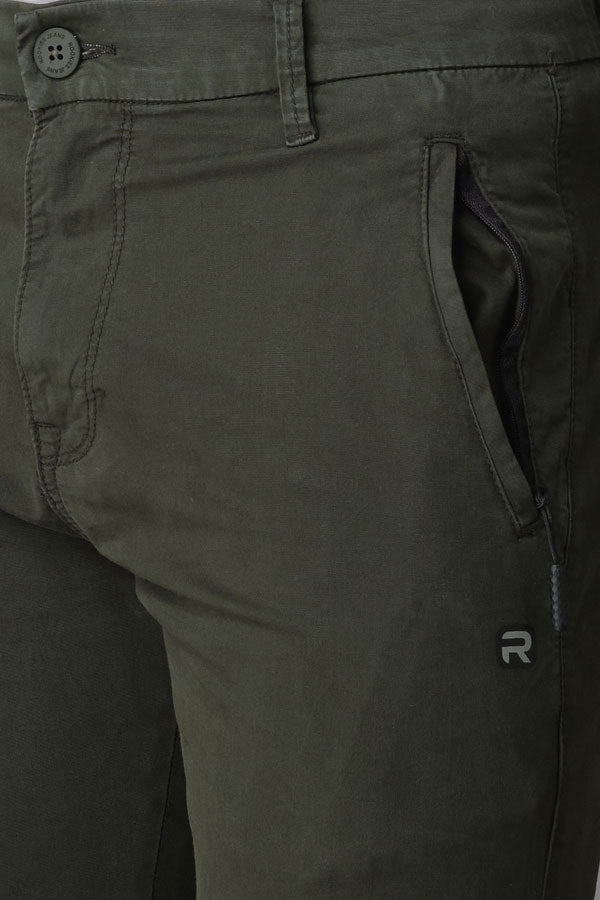 Military Green Slim Fit Cargo Pant