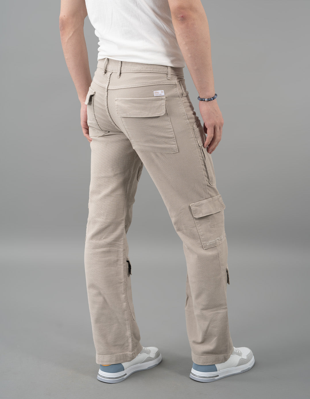 Lt Stone Loose Fit Cargo Pant