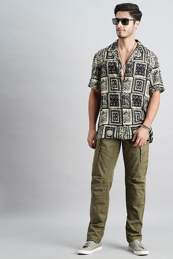 Olive Slim Fit Cargo Pant (Regular Fit)