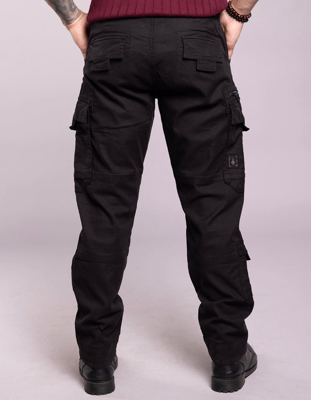 Black Slim Fit Cargo Pant