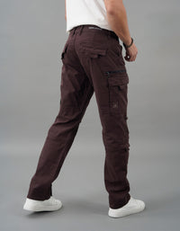 Brown Slim Fit Cargo Pant