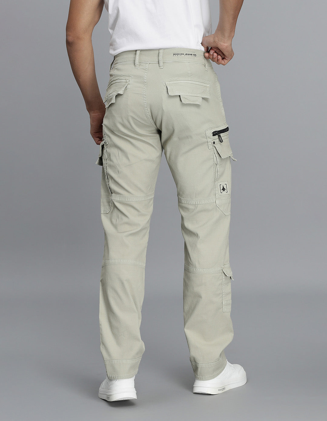 Lt Stone Slim Fit Cargo Pant