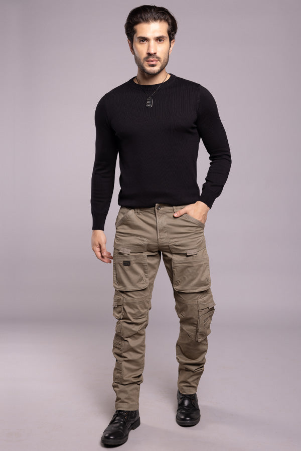 Lt Olive Regular Fit Cargo Pant