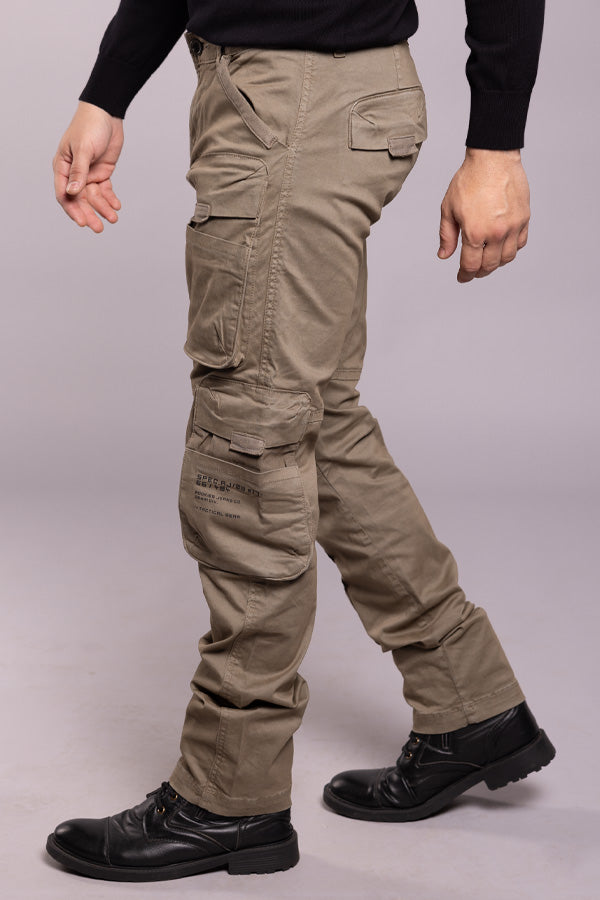 Lt Olive Regular Fit Cargo Pant