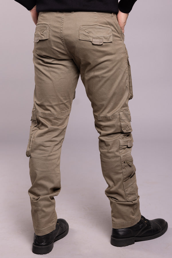Lt Olive Regular Fit Cargo Pant