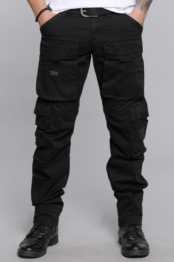 Black Regular Fit Cargo Pant