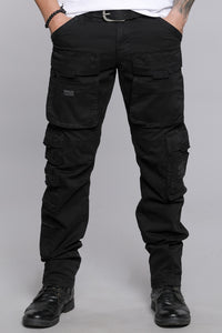 Black Regular Fit Cargo Pant
