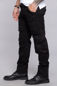 Black Regular Fit Cargo Pant
