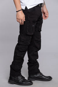 Black Regular Fit Cargo Pant