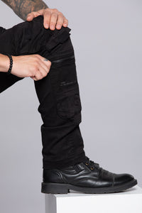 Black Regular Fit Cargo Pant