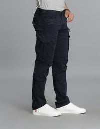 Navy Regular Fit Cargo Pant