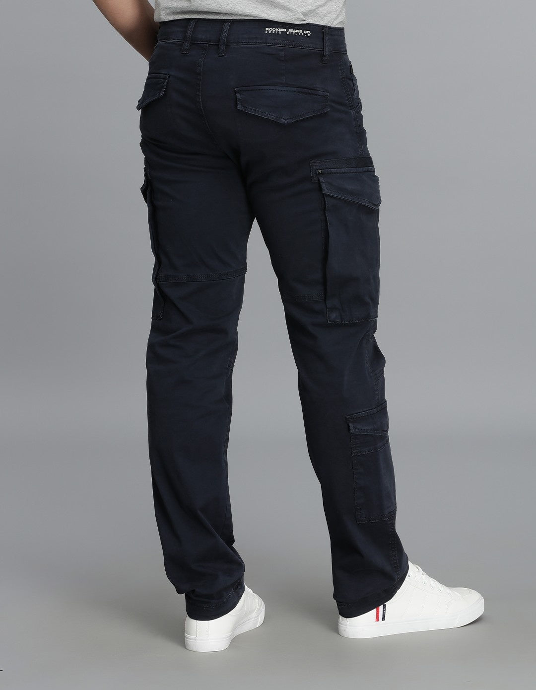 Navy Regular Fit Cargo Pant