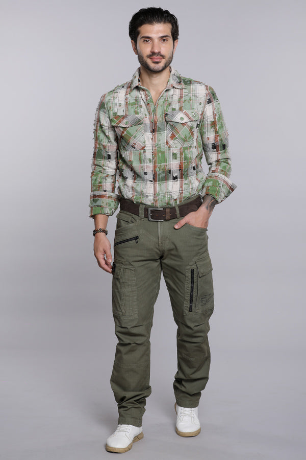 Olive Regular Fit Cargo Pant