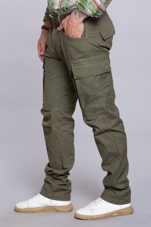 Olive Regular Fit Cargo Pant