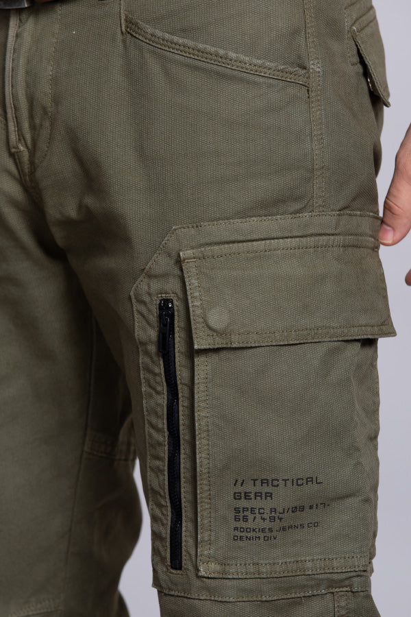 Olive Regular Fit Cargo Pant