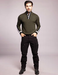 Black Regular Fit Cargo Pant