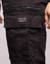Black Regular Fit Cargo Pant