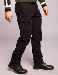 Black Regular Fit Cargo Pant