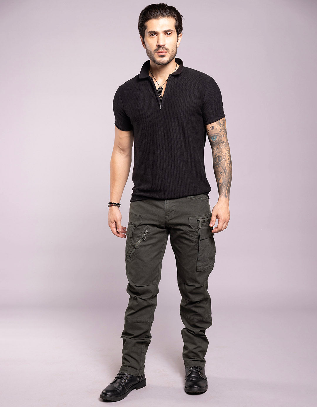 Military Green Regular Fit Cargo Pant – ROOKIES