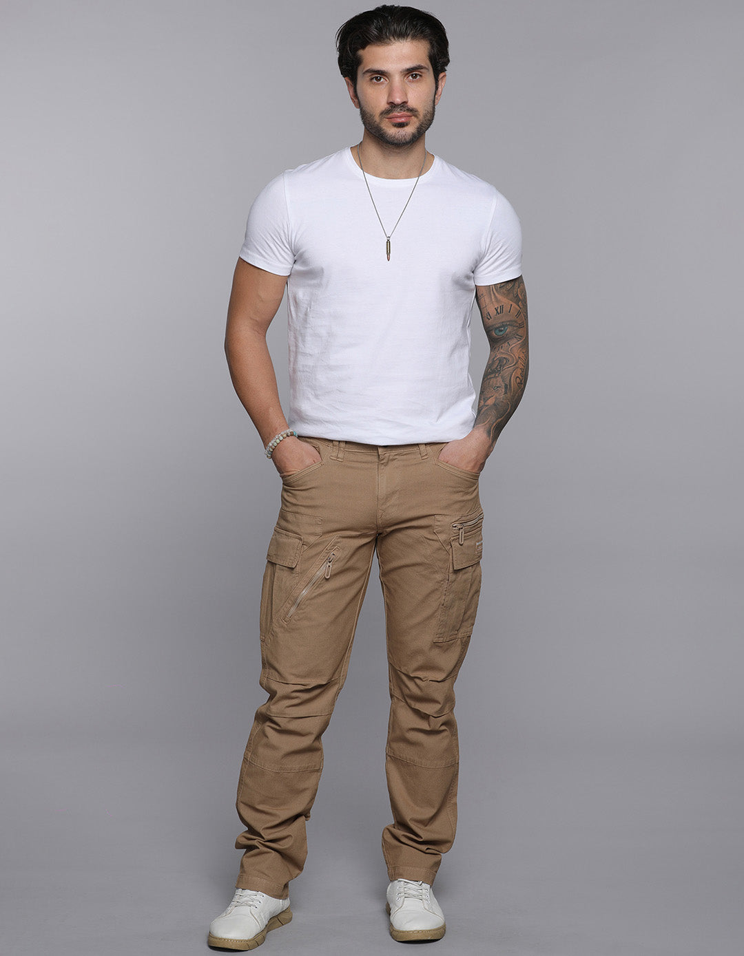 Khaki Regular Fit Cargo Pant
