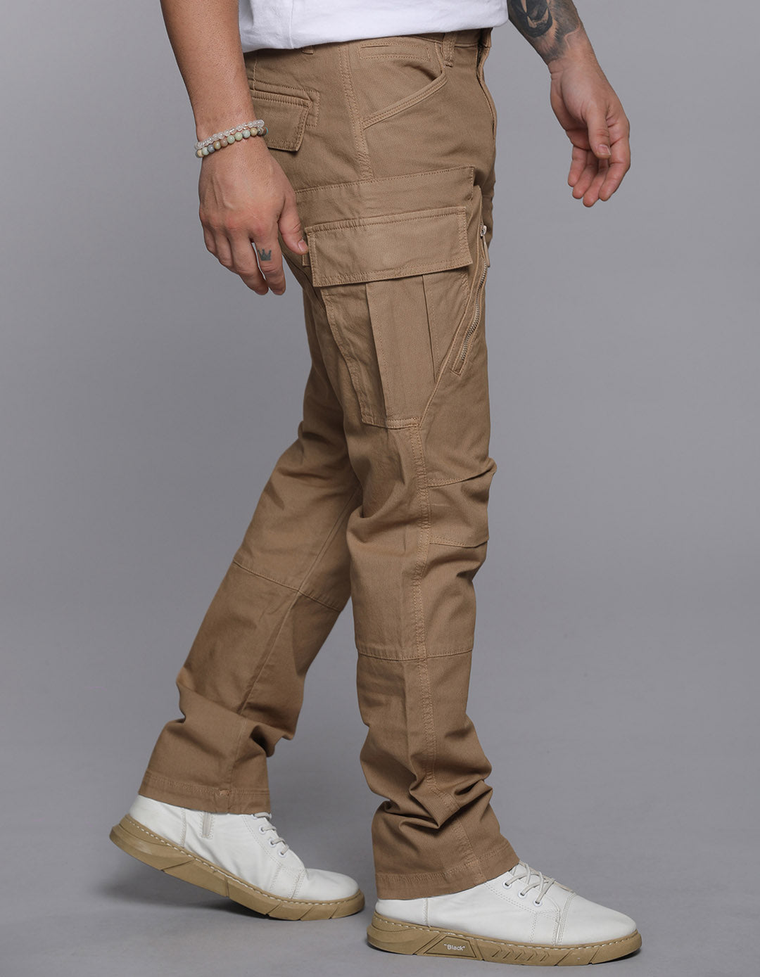 Khaki Regular Fit Cargo Pant