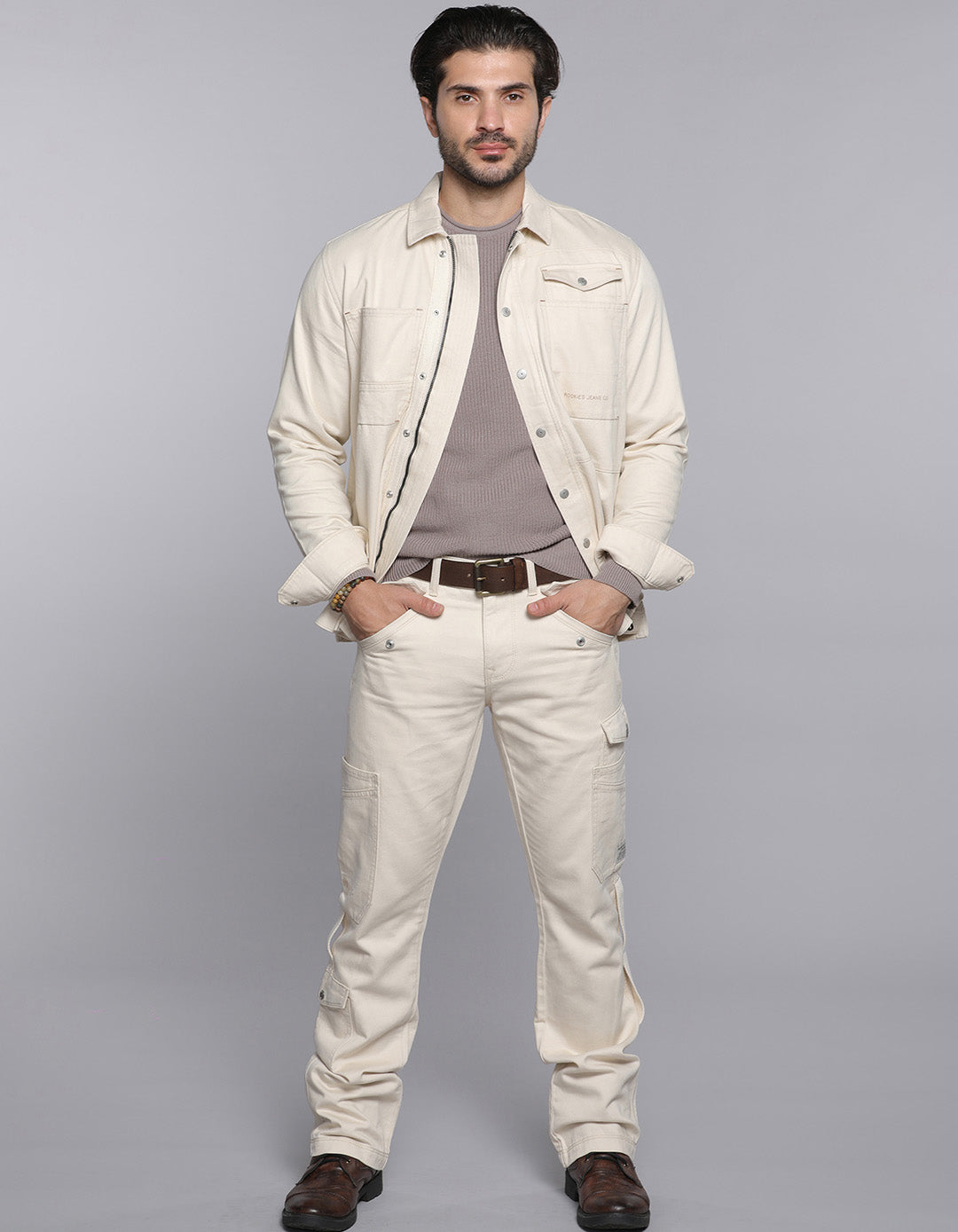 Lt Khaki Regular Fit Cargo Pant