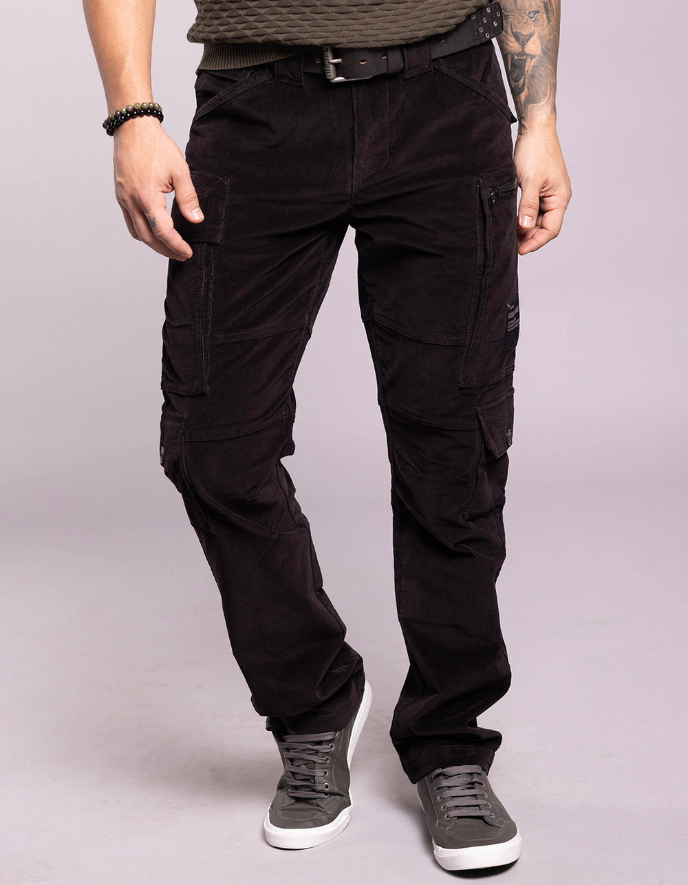 Black Regular Fit Cargo Pant