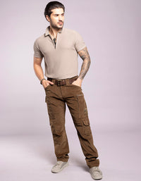 Khaki Regular Fit Cargo Pant