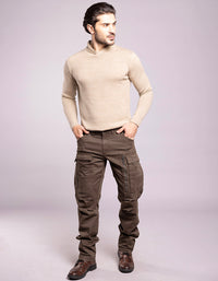 Dk Olive Regular Fit Cargo Pant