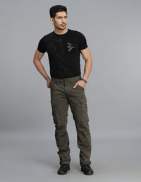 Dk Olive Regular Fit Cargo Pant