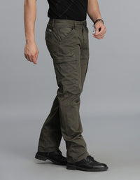 Dk Olive Regular Fit Cargo Pant