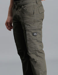 Dk Olive Regular Fit Cargo Pant