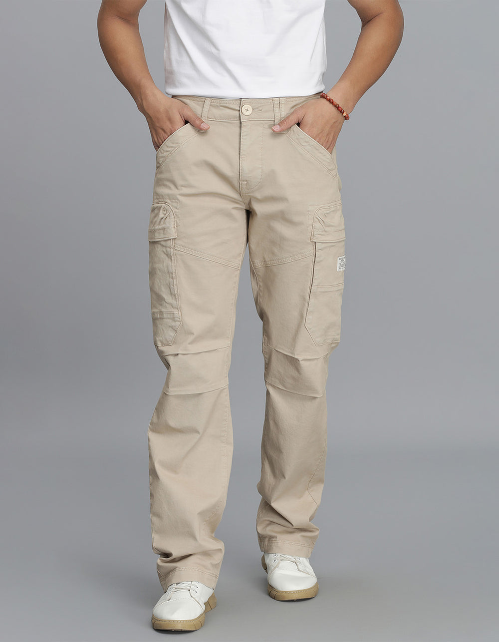 Lt Khaki Regular Fit Cargo Pant