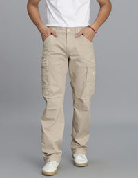 Lt Khaki Regular Fit Cargo Pant
