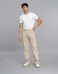 Lt Khaki Regular Fit Cargo Pant