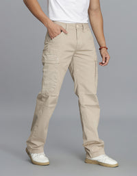 Lt Khaki Regular Fit Cargo Pant