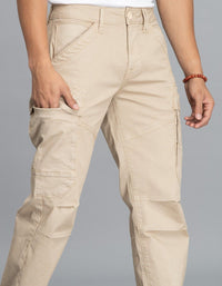 Lt Khaki Regular Fit Cargo Pant