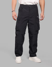 BLACK BALOON FIT CARGO PANTS