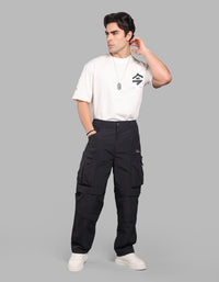 BLACK BALOON FIT CARGO PANTS