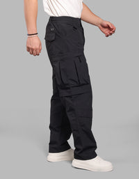 BLACK BALOON FIT CARGO PANTS