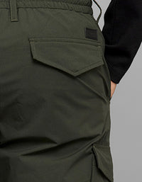 Military Green Comfort Straight Fit 100% Polyestor Cargo Pants 