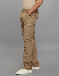 Army Khaki Comfort Straight Fit 100% Polyestor Cargo Pants 
