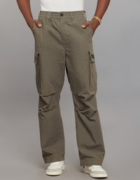 Light Olive Comfort Straight Fit Athliesure Cargo Pants 
