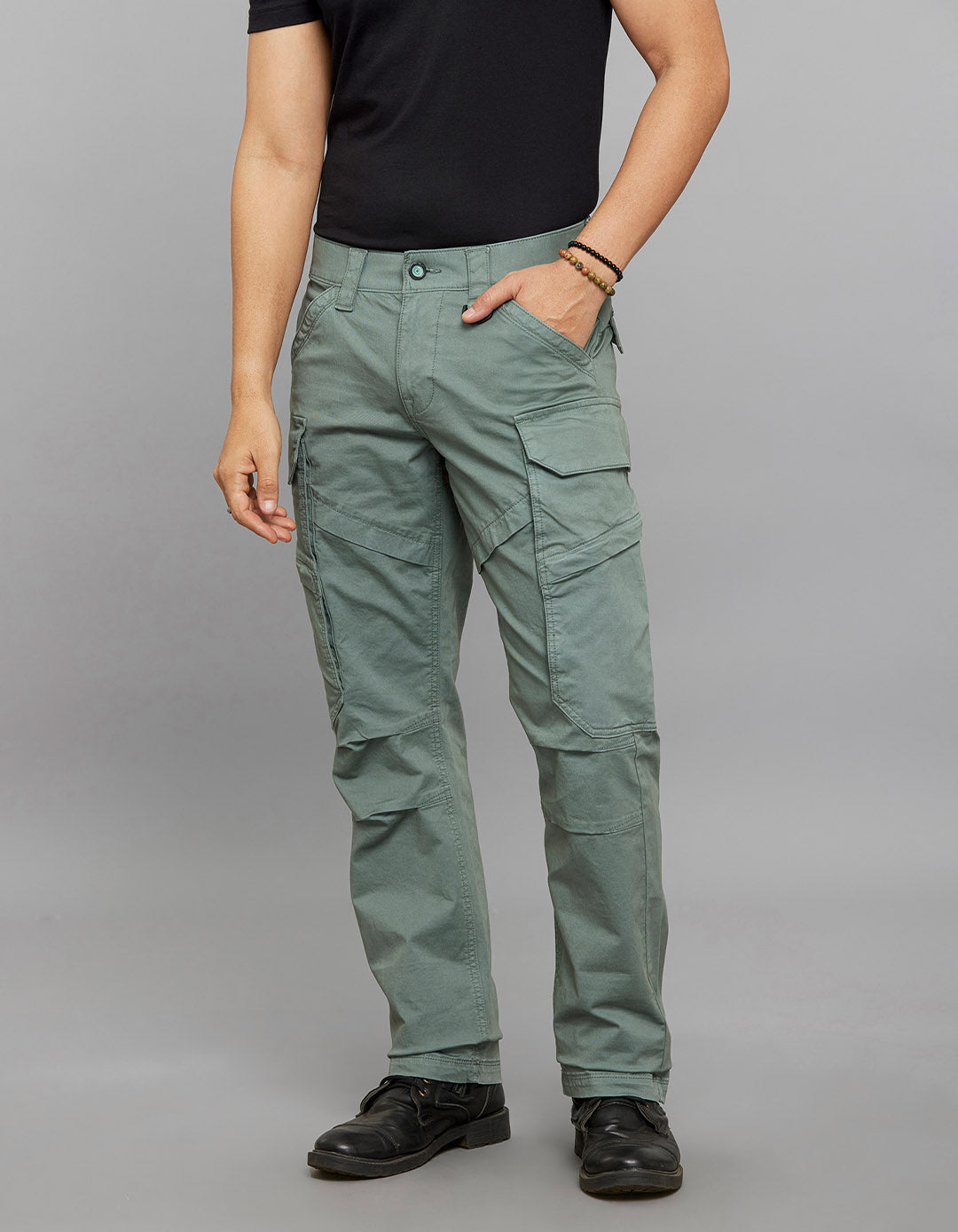Aqaba Comfort Straight Fit Stretch Cargo Pants 